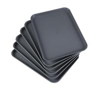 Uumitty Juego de 6 bandejas para Servir cenas/Bebidas, bandejas Grandes para Servir, bandejas de plástico, Gris
