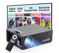 UUO Proyector 4K, proyector nativo 1080P para el hogar al aire libre, proyector de películas compatible con video 4K HD ± 50° digital Keystone y área de proyección de 300 pulgadas, compatible con TV