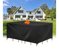 UUPAUO Funda Mesa Exterior Impermeable, 120x100x30cm/LxWxH Funda para Muebles de Jardín Cubre Muebles Exterior, Paño de Oxford 600D, Funda Protectora para mesas de jardín y Juegos de Muebles