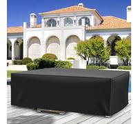 UUPAUO Funda Mesa Exterior Impermeable 230x110x80cm/LxWxH Funda para Muebles de Jardín Cubierta para Muebles de Jardin Tela Oxford 420D Anti Viento Anti UV Protectora Mesa Exterior
