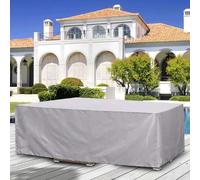 UUPAUO Funda Mesa Exterior Impermeable 280x100x70cm/LxWxH Funda para Muebles de Jardín Cubierta para Muebles de Jardin Tela Oxford 420D Anti Viento Anti UV Protectora Mesa Exterior