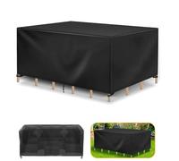 UUPAUO Funda Mesa Exterior Impermeable 400x200x75cm/LxWxH Tela Oxford 420D Funda Protectora Muebles de Jardin Cubre Mesa y Sillas Exterior Anti-UV, Antivento, Antipolvo