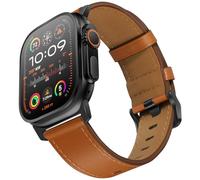 UUPWPOKT Correa de cuero compatible con Apple Watch Ultra 3/2/1 Band de 49 mm, 46 mm, 45 mm, 44 mm, 42 mm, correa de cuero genuino para iWatch Ultra Series 11 10 9 8 7 6 5 4 3 2 1 SE 3/2/1, marrón