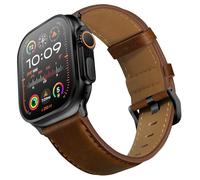 UUPWPOKT Correas de cuero compatibles con Apple Watch Ultra 3/2/1 Band de 49 mm, 46 mm, 45 mm, 44 mm, 42 mm, para hombres, correa de cuero genuino para iWatch Ultra Series 11 10 9 8 7 6 5 4 3 2 1 SE3
