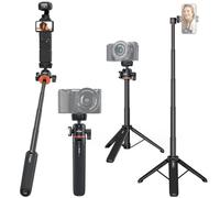 UURIG - Trípode de extensión de 21.6 pulgadas, mini palo selfie para cámara web Canon G7X Mark III Sony ZV-1 RX100 VII A6400 A6600 cámaras de vlogging