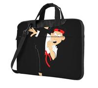 Uusnwaa Bolsa clásica delgada con estampado de karate para portátil con correa para el hombro y asa, maletín ergonómico y bolsa de mensajero, Black, 15.6 inch