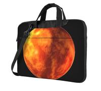 Uusnwaa Bolsa clásica delgada con estampado de planeta de Marte con correa para el hombro y asa, maletín ergonómico y bolsa de mensajero, Black, 13 inch