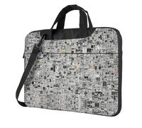 Uusnwaa Bolsa clásica delgada para portátil con impresión HD con correa para el hombro y asa, maletín ergonómico y bolsa de mensajero, Black, 13 inch