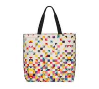 Uusnwaa Bolsa de mano triangular con estampado geométrico para mujer, bolsa de hombro, bolsa de compras reutilizable para viajes, trabajo, playa