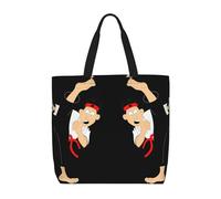 Uusnwaa Bolsas de mano con estampado de karate de dibujos animados para mujer, bolsa de hombro, bolsa de compras reutilizable, cierre de cremallera superior, artículos esenciales para el día a día