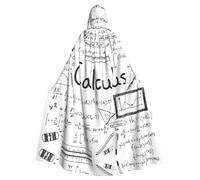 Uusnwaa Capa con capucha para hombre y mujer, diseño de cálculo geek de matemáticas, capa renacentista medieval para hombres y mujeres, disfraz de Halloween