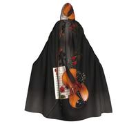 Uusnwaa Capa con capucha para violín, capa con capucha, capa medieval renacentista para hombres y mujeres, disfraz de Halloween