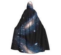 Uusnwaa Capa con capucha y estampado de estrellas del espacio exterior, capa con capucha, capa medieval renacentista para hombres y mujeres, disfraz de Halloween