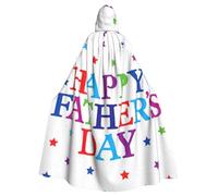 Uusnwaa Capa con capucha y estampado de estrellas y feliz día del padre, capa con capucha, capa medieval renacentista para hombres y mujeres, disfraz de Halloween