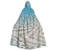Uusnwaa Capa unisex con capucha transparente para adultos, con estampado de agua de mar, capas con capucha para Halloween, Navidad, disfraz de fiesta
