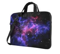 Uusnwaa Classic Slim Laptop Universe Galaxy Star Space Print - Bolsa con correa para el hombro y asa, maletín ergonómico y bolsa de mensajero, Black, 13 inch