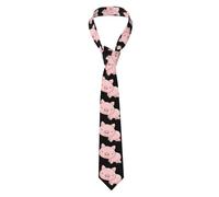 Uusnwaa Corbatas con estampado de cerdito para hombre, corbatas formales clásicas para hombre, boda, fiesta, corbata casual