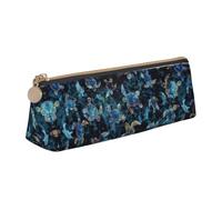 Uusnwaa Estuche de piel con estampado de tortuga marina con cremallera, organizador de cosméticos para escuela, oficina, mujer y hombre