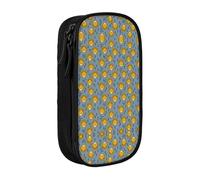 Uusnwaa Estuche para lápices con diseño de cabeza de león de león para niños, bolsa de almacenamiento de tela Oxford, bolsa multifuncional para lápices con compartimentos, Black, Talla única, Neceser
