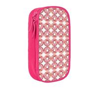 Uusnwaa Estuche para lápices con estampado de rosquillas de fresa, bolsa de almacenamiento de tela Oxford, bolsa multifuncional para lápices con compartimentos, Pink, Talla única, Neceser de