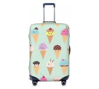 Uusnwaa Funda de equipaje lavable con diseño de conos de helado impresos, protección de maleta, resistente al polvo, a los arañazos, funda de viaje