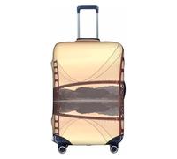 Uusnwaa Funda de equipaje lavable con estampado de puente Golden Gate con cremallera oculta, accesorios esenciales de viaje, White, M