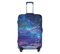 Uusnwaa Funda lavable con estampado de cielo nocturno para equipaje, protector de maleta de moda, a prueba de polvo, antiarañazos, funda de maleta de viaje, Black, M