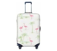 Uusnwaa Funda lavable con estampado de flamencos rosados, protector de maleta de moda, a prueba de polvo, antiarañazos, funda de maleta de viaje, Black, M