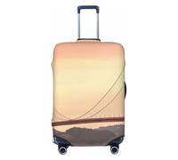 Uusnwaa Funda lavable con estampado de puente Golden Gate, protector de maleta de moda, a prueba de polvo, antiarañazos, funda de maleta de viaje, Black, S
