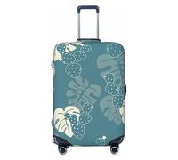 Uusnwaa Funda lavable de lujo con estampado de hojas bonitas, protector de maleta de moda, a prueba de polvo, antiarañazos, funda de maleta de viaje, Black, M
