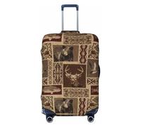 Uusnwaa Funda lavable para equipaje, diseño de alce, oso, ciervo, a prueba de polvo, resistente a los arañazos, funda para maleta de viaje