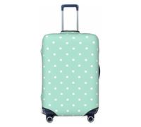 Uusnwaa Funda lavable para maleta, diseño de lunares verdes, a prueba de polvo, resistente a los arañazos