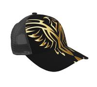 Uusnwaa Gorra unisex ajustable con estampado de fénix de béisbol, malla transpirable, para viajes al aire libre, todas las estaciones, color negro