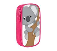 Uusnwaa Hugging Tree - Estuche para lápices con estampado de koala, bolsa de almacenamiento de tela Oxford, bolsa multifuncional para lápices con compartimentos, Pink, Talla única, Neceser de