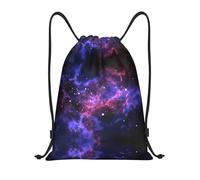 Uusnwaa Mochila con cordón de Universo Galaxy Star Space Print, bolsa de cuerda, resistente al agua, para gimnasio, compras, deporte, yoga, Black, M, Mochilas de viaje