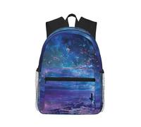 Uusnwaa Mochila ligera para laptop con estampado de cielo nocturno para hombres y mujeres, resistente al agua, para la escuela, la universidad, trabajo, viajes, mochila