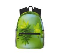 Uusnwaa Mochila para laptop Hd Green Nature Print para adolescentes | Mochila resistente al agua, correas acolchadas, múltiples bolsillos, se adapta a portátiles de 15.6 pulgadas