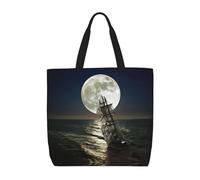 Uusnwaa Sailing Ship In Storm - Bolsas de mano para mujer, bolsa de hombro, bolsa de compras reutilizable, cierre de cremallera superior, artículos esenciales para el día a día