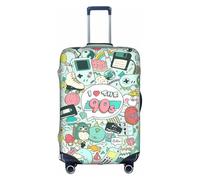 Uusnwaa Travel I Love The 90s - Funda de equipaje lavable con cremallera oculta, accesorios esenciales de viaje, White, M