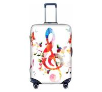 Uusnwaa Travel Musica - Funda de equipaje lavable con estampado de mariposas y cremallera oculta, accesorios esenciales de viaje, White, XL