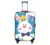 Uusnwaa Travel Spring Happy Easter Holiday - Funda de equipaje lavable con cremallera oculta, accesorios esenciales de viaje, White, L