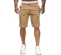 Uusollecy Bermudas Hombre Verano Pantalones Cortos para Vestir Chinos Corte Estrecho con Bolsillos,Kakhi,XL