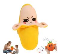 Uuxkgu Interactive Music Plush Toy,Interactive Banana - Soft Sensory Music Plush with Sounds,Fruit Stuffed Animal For Parent-Child Play, Fun Sound-Activated Rhythm Piano Doll(C)