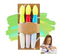 Uuxkgu Sidewalk Chalk Paint Brush,Paint Brush Chalk Set, Sidewalk Chalk Paint Set with Liquid Chalks,Washable Paintbrush Bulk, Add Water To The Brush and Use Washable, Perfect for Street Art-B-3pcs