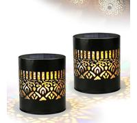 Uuxkgu Solar Mandala Lights,decorative Solar Mandala Lights,Metal Shadow Light Projector For Fence, Patio, Garden, Outdoor Garden Waterproof LED Decorative Lighting(A,2pcs)