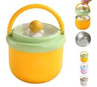 Uuxkgu Thermal Food Container Microwavable Leakproof Food Container with Spoon Thermal Insulated Soup Container Ideal for Office, School, Picnic, Home, Camping, Business Trip and Outdoors(A)