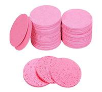 UUYYEO 20 esponjas faciales redondas comprimidas de 65 mm, almohadillas exfoliantes faciales para limpieza facial, esponjas cosméticas
