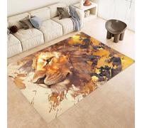 UUZEAI Alfombra con diseño de león para Sala de Estar, con Motivos Abstractos de Animales, Antideslizante, Lavable, para Cocina y Comedor, 180x280cm