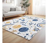 UUZEAI Alfombra Infantil con diseño de Vía Láctea y arcoíris, Antideslizante, Lavable, para Dormitorio Infantil, 60x110cm