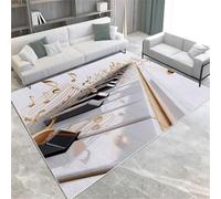 UUZEAI Alfombra Lavable con diseño de Piano para Sala de Estar, Antideslizante, Suave, para Yoga, Dormitorio, 240 x 300 cm